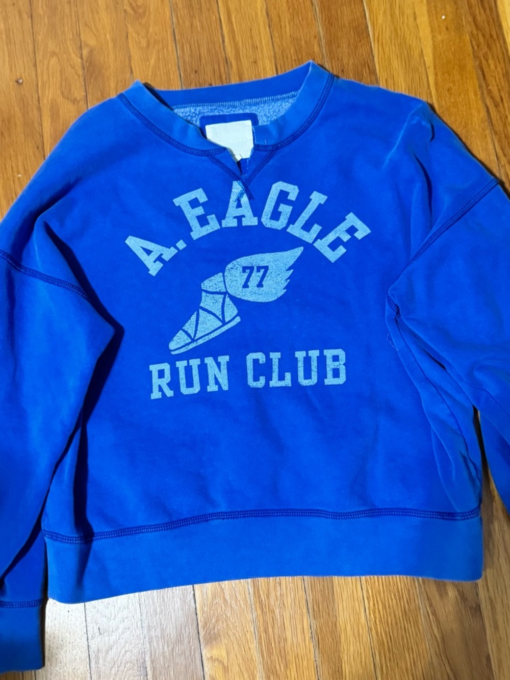 American Eagle Outfitters Royal Blue "A. Eagle Run Club" Sweatshirt